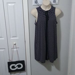 Michael Kors Polka Dot Dress w/ tassled tie